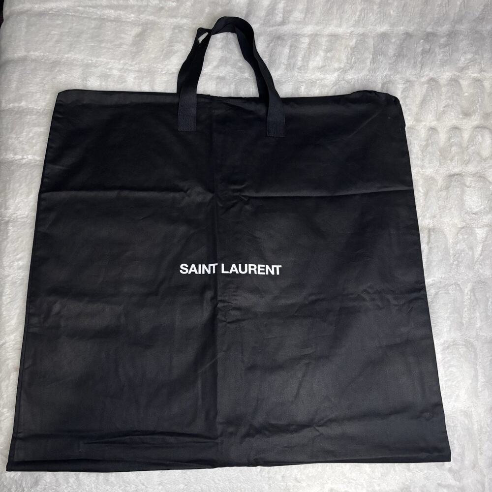 Saint Laurent Garment Dust Bag Zip Dustbag Cotton Black 23.5 x 47 in Large